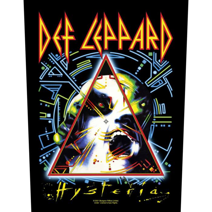 Def Leppard Našitek Veliki Hrbtni: Hysteria 86899