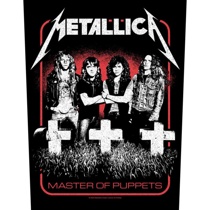 Master Of Puppets Band Našitek Veliki Hrbtni – Metallica 86916