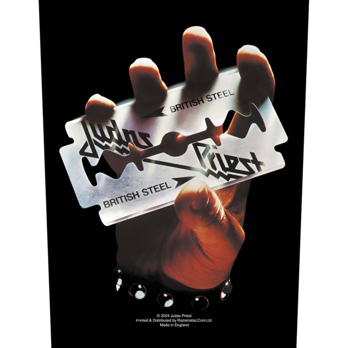 Našitek Judas Priest hrbtni British Steel 86918