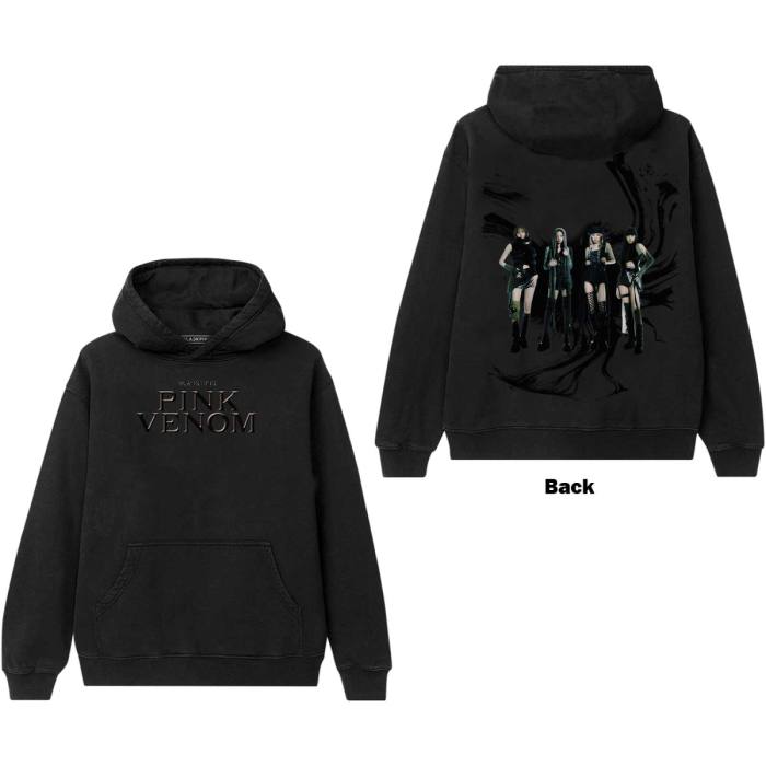 BlackPink Unisex Pullover Hoodie: Pink Venom Oil Stroke (Black) 86981