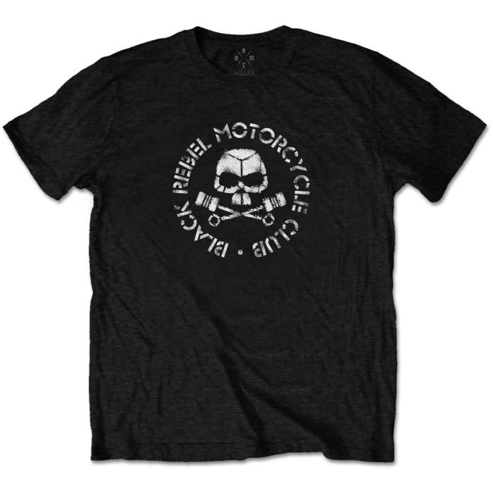 Piston Skull Black Rebel Motorcycle Club T-shirt 87079