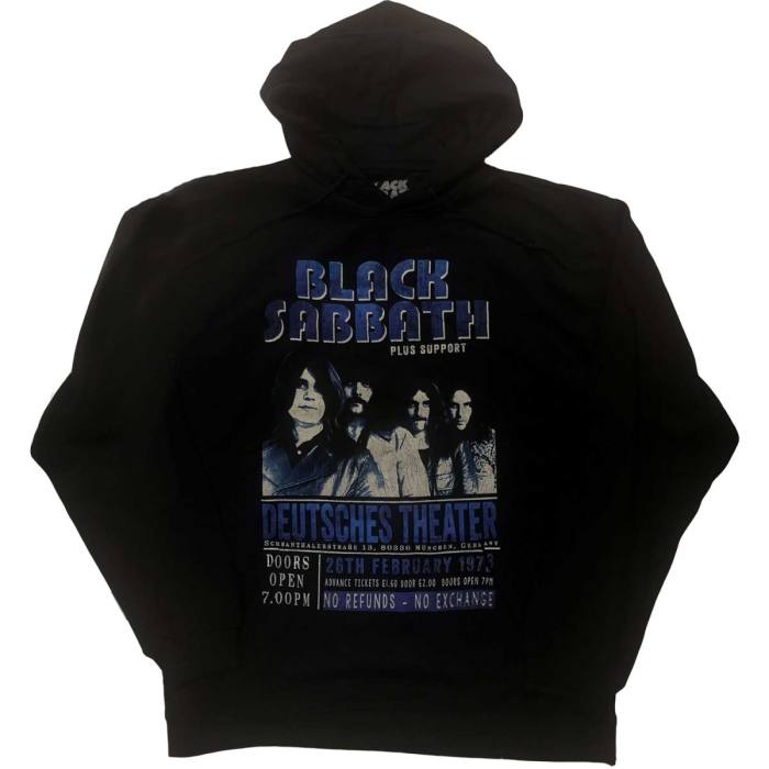 Black Sabbath Hoodie Deutsches Theater '73 (črn, ekološki) 87144