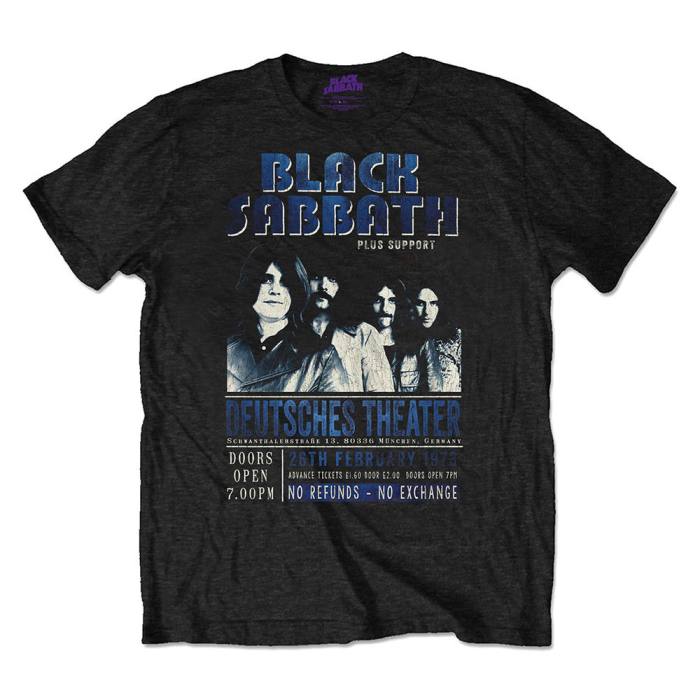 Black Sabbath Unisex T-shirt: Deutsches '73 (Črna) 87150