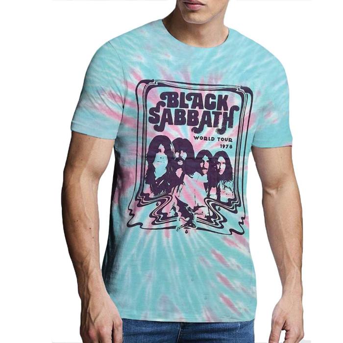 Black Sabbath World Tour '78 T-shirt (Green Dip Dye, Wash Collection) 87505
