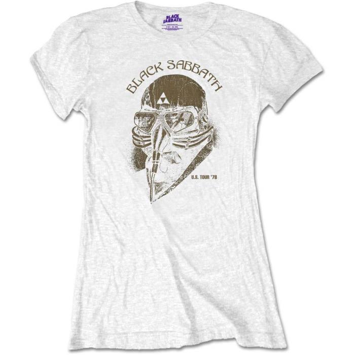 Black Sabbath Ladies Retail Pack T-Shirt: US Tour 1978 (White) 87554