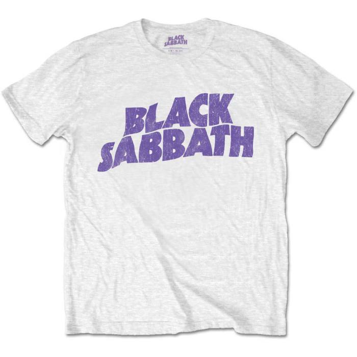 Black Sabbath Unisex T-Shirt: Wavy Logo Vintage (Retail Pack) 87571