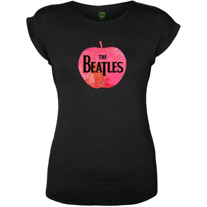 Girlie shirt Beatles Apple Pink Sparkle Gel 87674