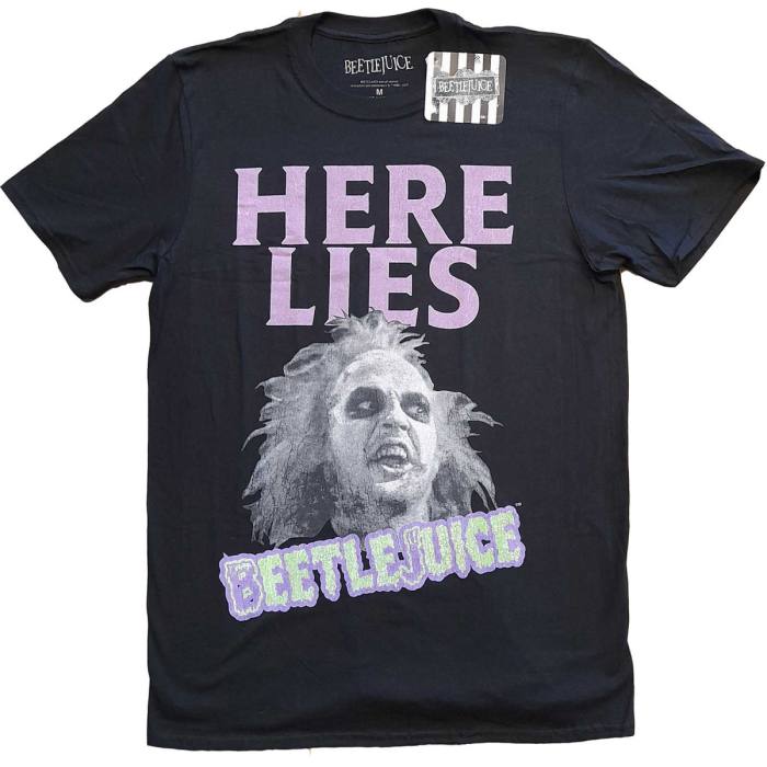 Beetlejuice Unisex T-Shirt: Here Lies (Black) 87720