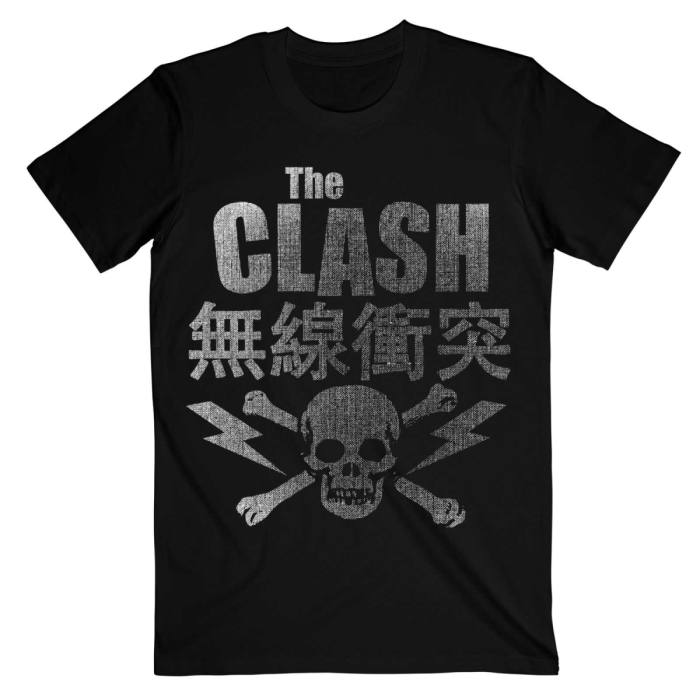 The Clash Unisex T-Shirt: Skull & Crossbones (Black) 88189