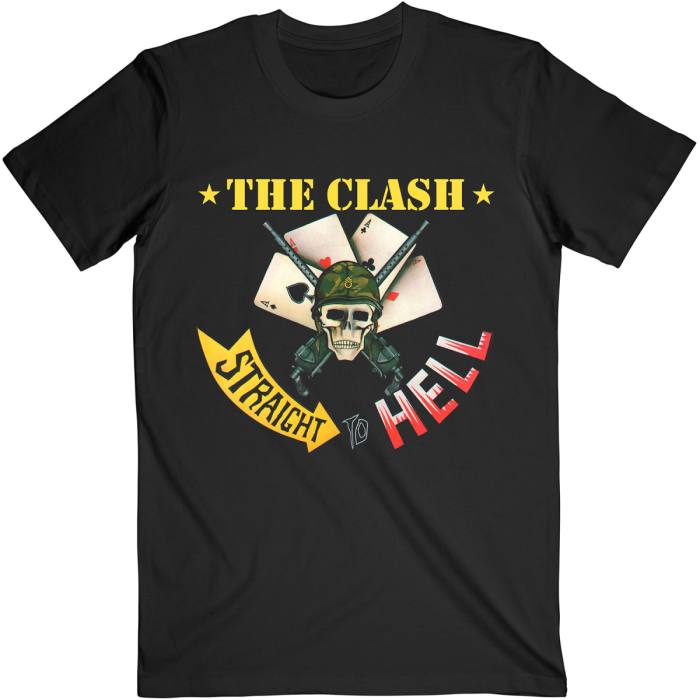 The Clash T-shirt: Straight To Hell Single (Črna) 88207