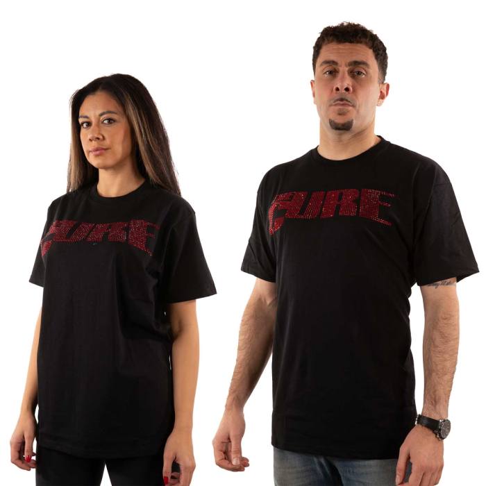 The Cure T-shirt Logo (črna, z diamant kristali) 88436