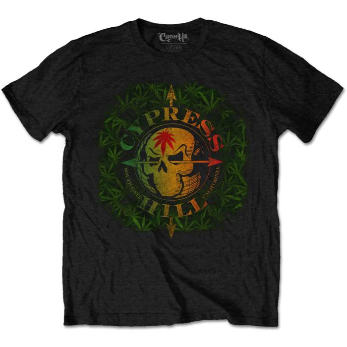 Cypress Hill T-shirt: South Gate Logo & Leaves (črna) 88469