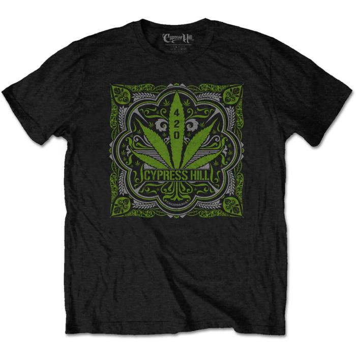 Cypress Hill T-shirt: 420 Leaf (črna) 88475