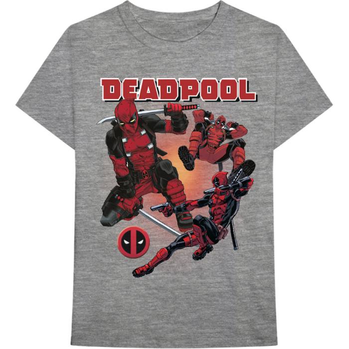Marvel Comics Unisex T-Shirt: Deadpool Collage 1 (Siva) 88533