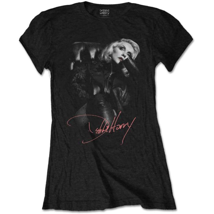 Debbie Harry Ladies T-shirt: Leather Girl (črna) 88601
