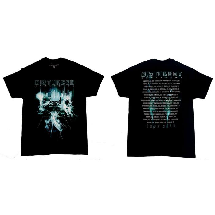 Disturbed Unisex T-shirt: Apocalypse Date back (Črna) (Zadnji print & Ex-Tour) 88907