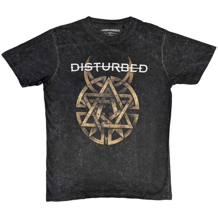 Disturbed T-shirt Riveted (Charcoal Grey, Wash Collection) 88931