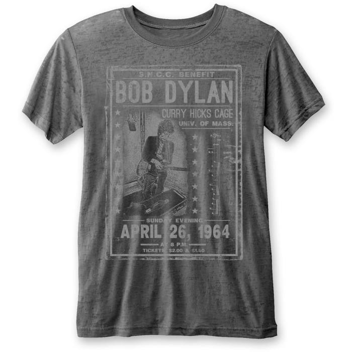 Bob Dylan Unisex Burnout T-Shirt: Curry Hicks Cage (Charcoal Grey) 89473