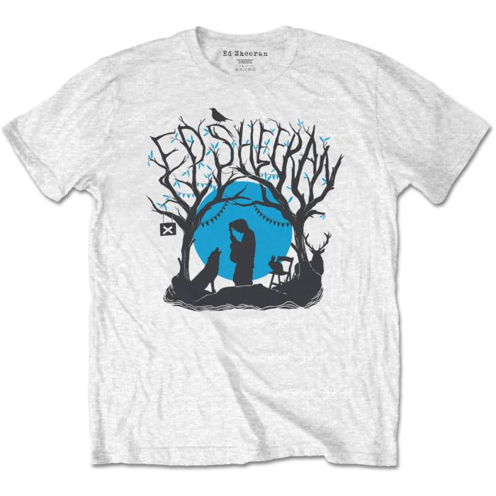 Ed Sheeran Unisex T-shirt: Woodland Gig (White) 89644