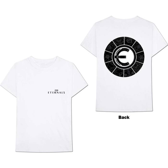 Marvel Comics Unisex T-shirt: Eternals Sundial (Bela) (Zadnji print) 89992