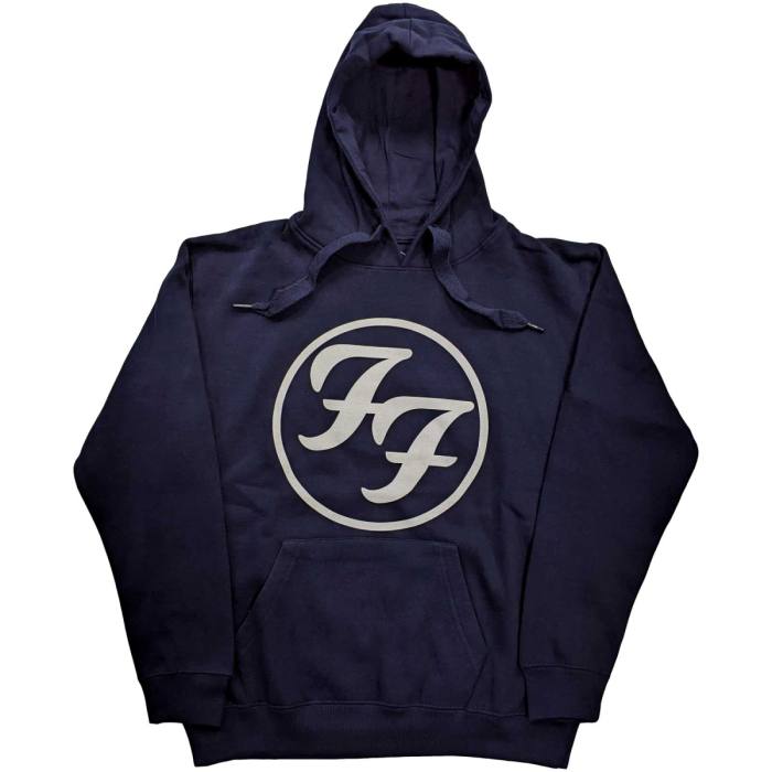 Foo Fighters Unisex Pullover Hoodie: FF Logo (Navy Blue) 90478