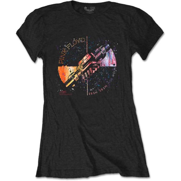 Pink Floyd Ženski T-Shirt Machine Greeting Orange 90902