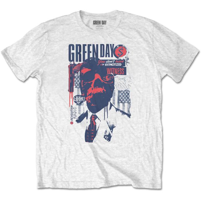 Green Day T-shirt Patriot Witness (bela) 91154