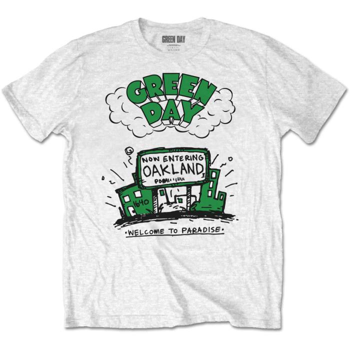 Green Day T-shirt Welcome To Paradise (bela) 91179