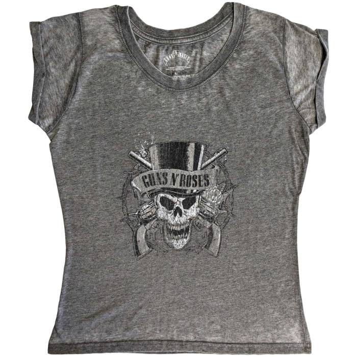 Guns N' Roses ženski T-shirt Faded Skull (burnout) 91644