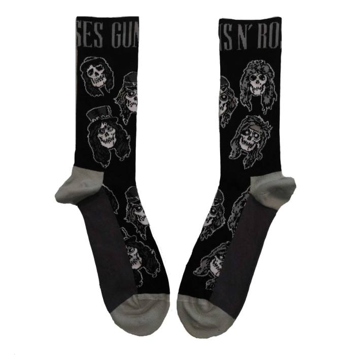 Guns N' Roses nogavice: Skulls Band Monochrome (Black) 91799