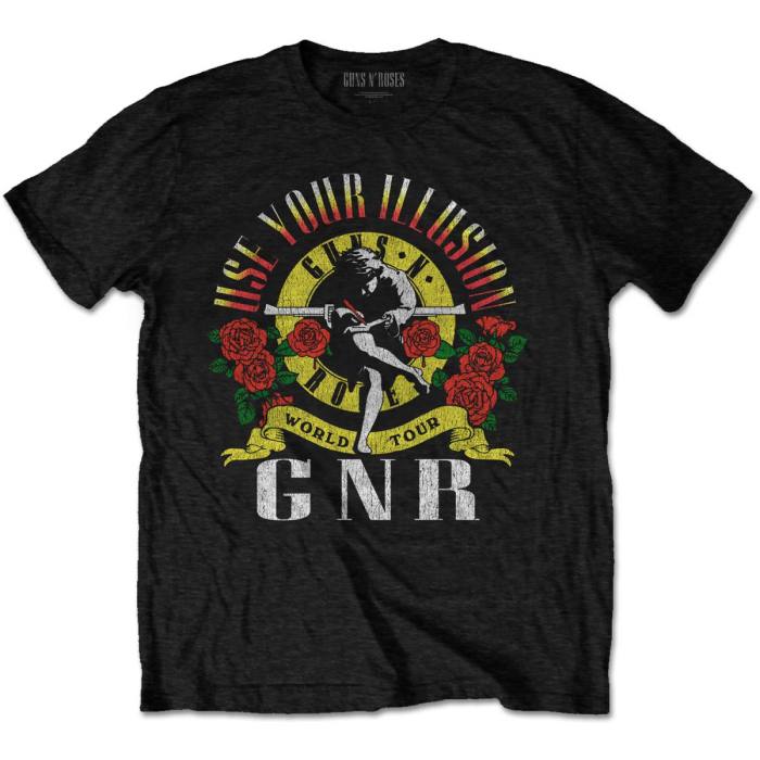 Guns N' Roses T-shirt Use Your Illusion World Tour (črna) 91900