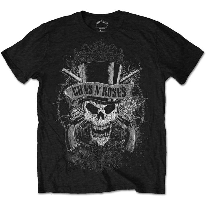Top Hat Faded Skull T-shirt Guns N' Roses 92012