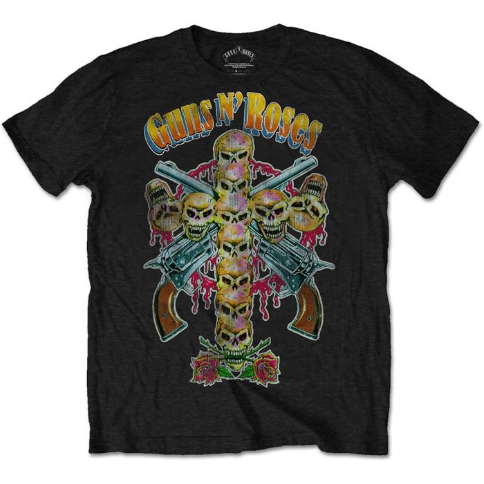 T-shirt Guns N' Roses Skull Cross 80s 92029