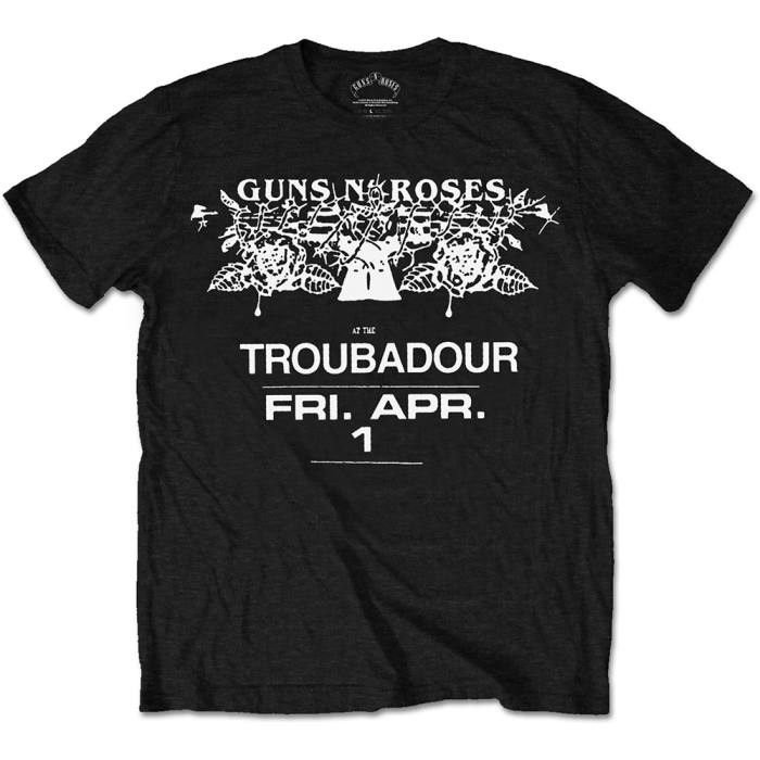 T-shirt Guns N' Roses Troubadour Flyer (črna) 92102