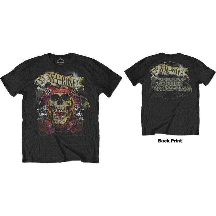 Guns N' Roses Unisex T-shirt Trashy Skull (črna, potisk na hrbtu) 92159