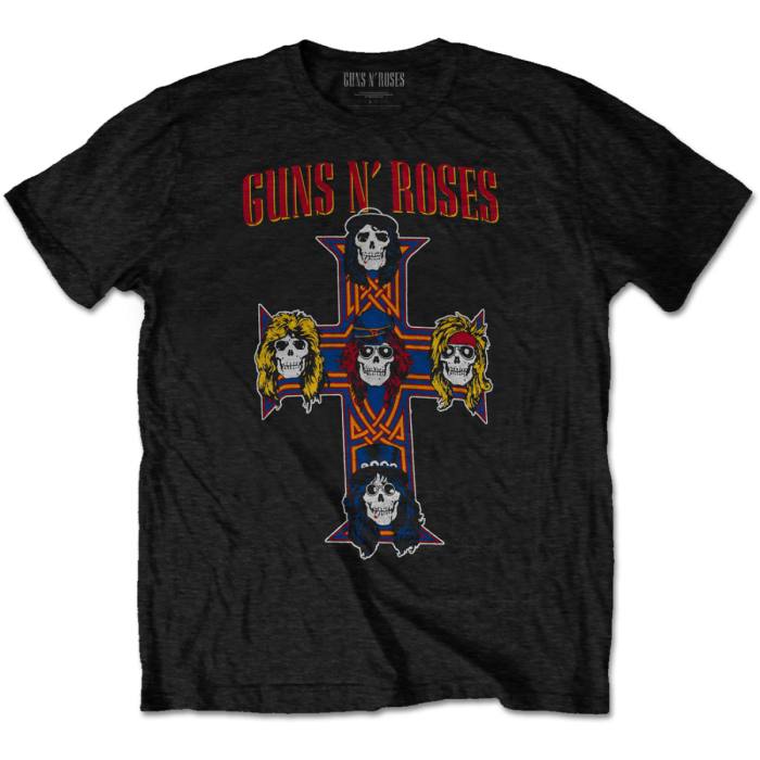 Guns N' Roses Unisex T-shirt: Vintage Cross (črna) 92183