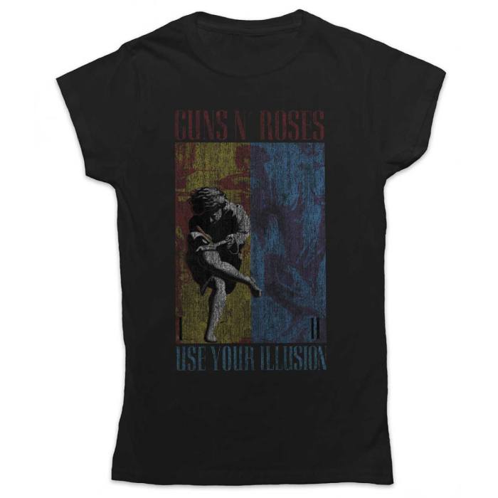 Guns N' Roses Ladies T-Shirt: Use Your Illusion (Black) 92198