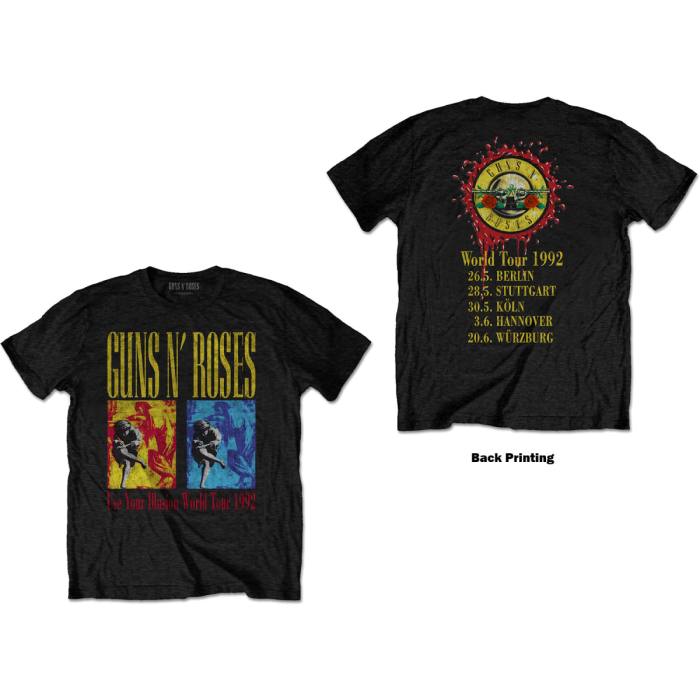 Guns N' Roses Unisex T-shirt: Use Your Illusion World Tour (črna) 92264