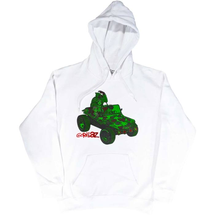 Gorillaz Hoodie: Green Jeep 92472