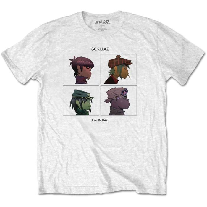 Gorillaz Unisex T-shirt: Demon Days (White) 92501