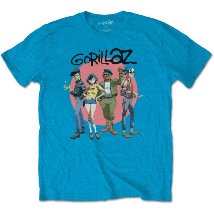 Gorillaz T-shirt Group Circle Rise (Sapphire Blue) 92507
