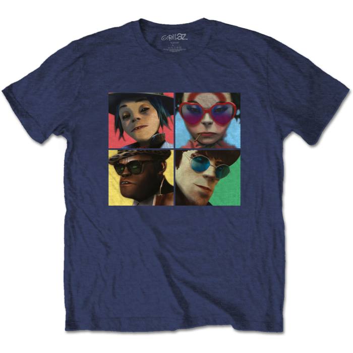 Gorillaz Unisex T-Shirt: Humanz (Navy Blue) 92525