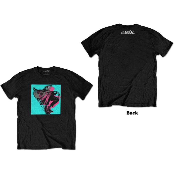 Gorillaz Unisex T-shirt: Now Now Logo (Black) (Back Print) 92531