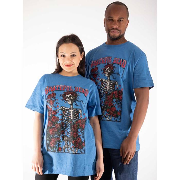 Grateful Dead Unisex T-Shirt: Bertha & Logo (Blue) 92649
