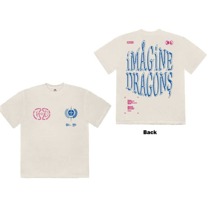 Imagine Dragons T-shirt Lyrics (natural, back print) 93043