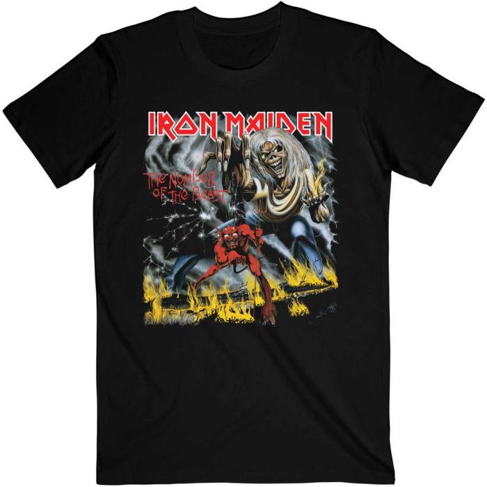 Iron Maiden Unisex T-Shirt: Number Of The Beast (Black) Velikost M 93157