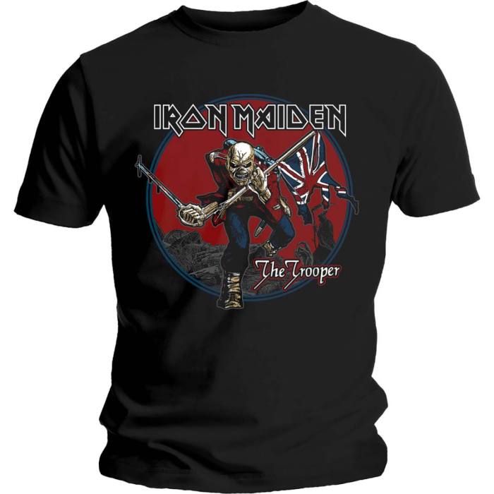 T-shirt Iron Maiden Trooper Red Sky (črna) 93873