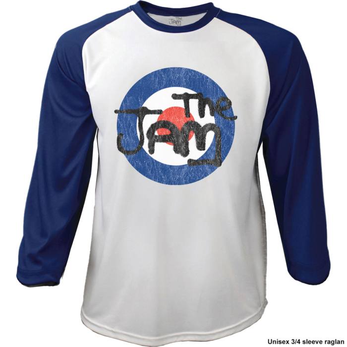 The Jam Unisex Raglan T-Shirt: Target Logo Distressed 94120