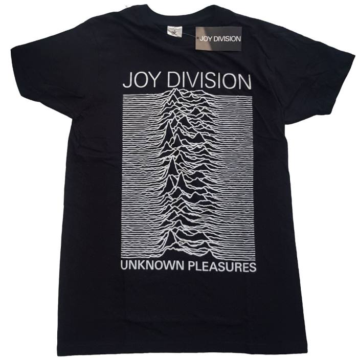 T-shirt Joy Division Unknown Pleasures White On Black 94358