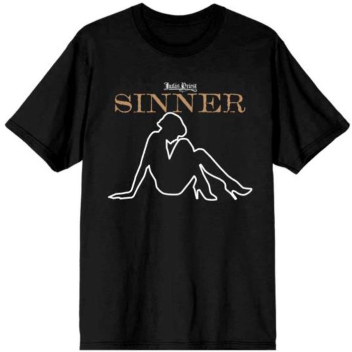 T-shirt Judas Priest – Sin After Sin Sinner Slogan Lady 94792